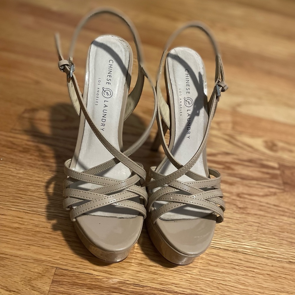 Chinese Laundry nude pageant shoes